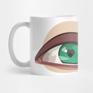 realistic eye heart pupil Mug